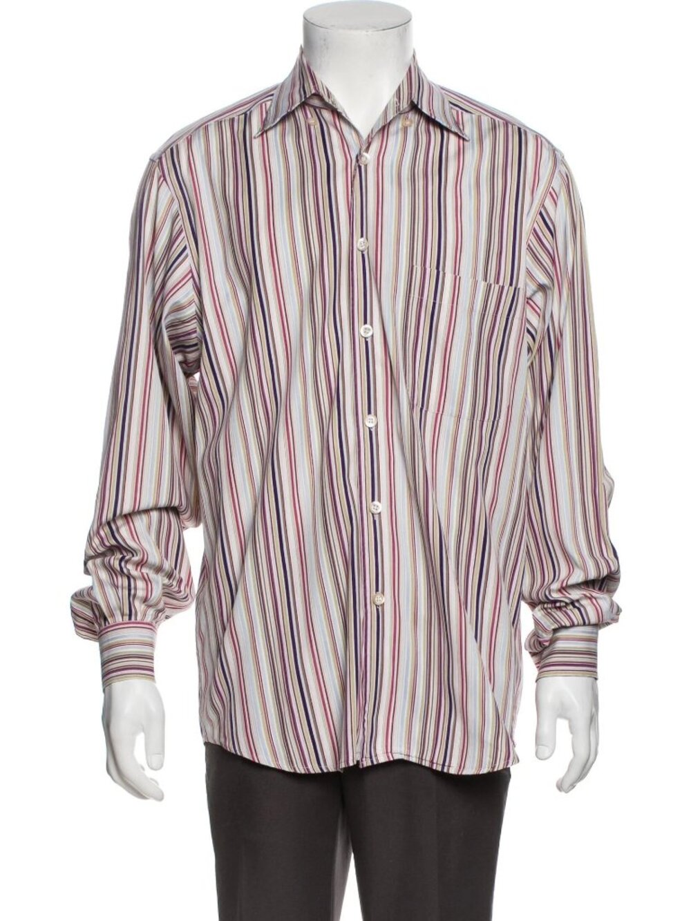 Ermenegildo Zegna Multi-Color Striped Dress Shirt/0099